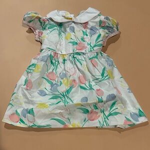 The Beaufort Bonnet Company Pastel Floral Dress with White Collar